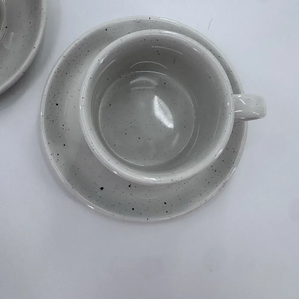 MIDWINTER STONEHENGE NIGHT CUPS AND SAUCERS ENGLAND Set Of 4 Fast Shipping